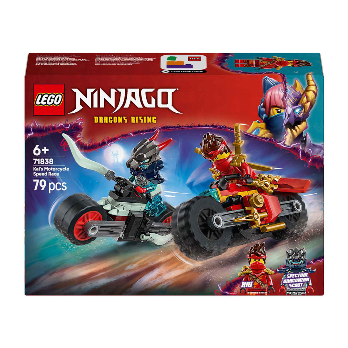 Lego ninjago 71838 kai's motorcykelløb