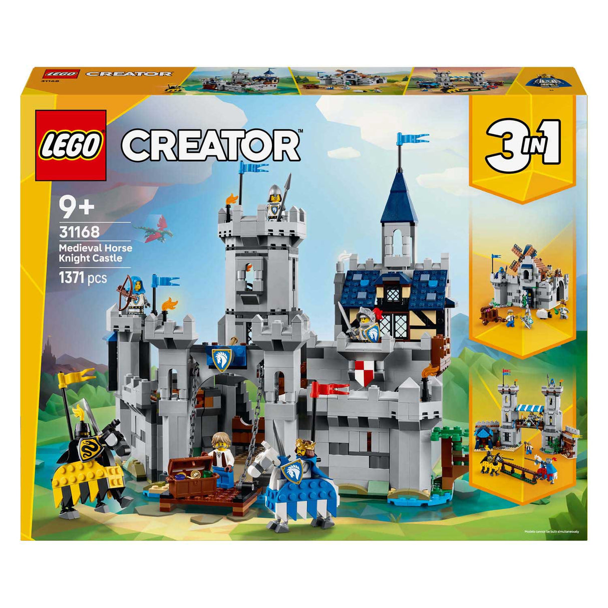 Lego® skaberen 3i1 middelalderborg med riddere til hest - 31168