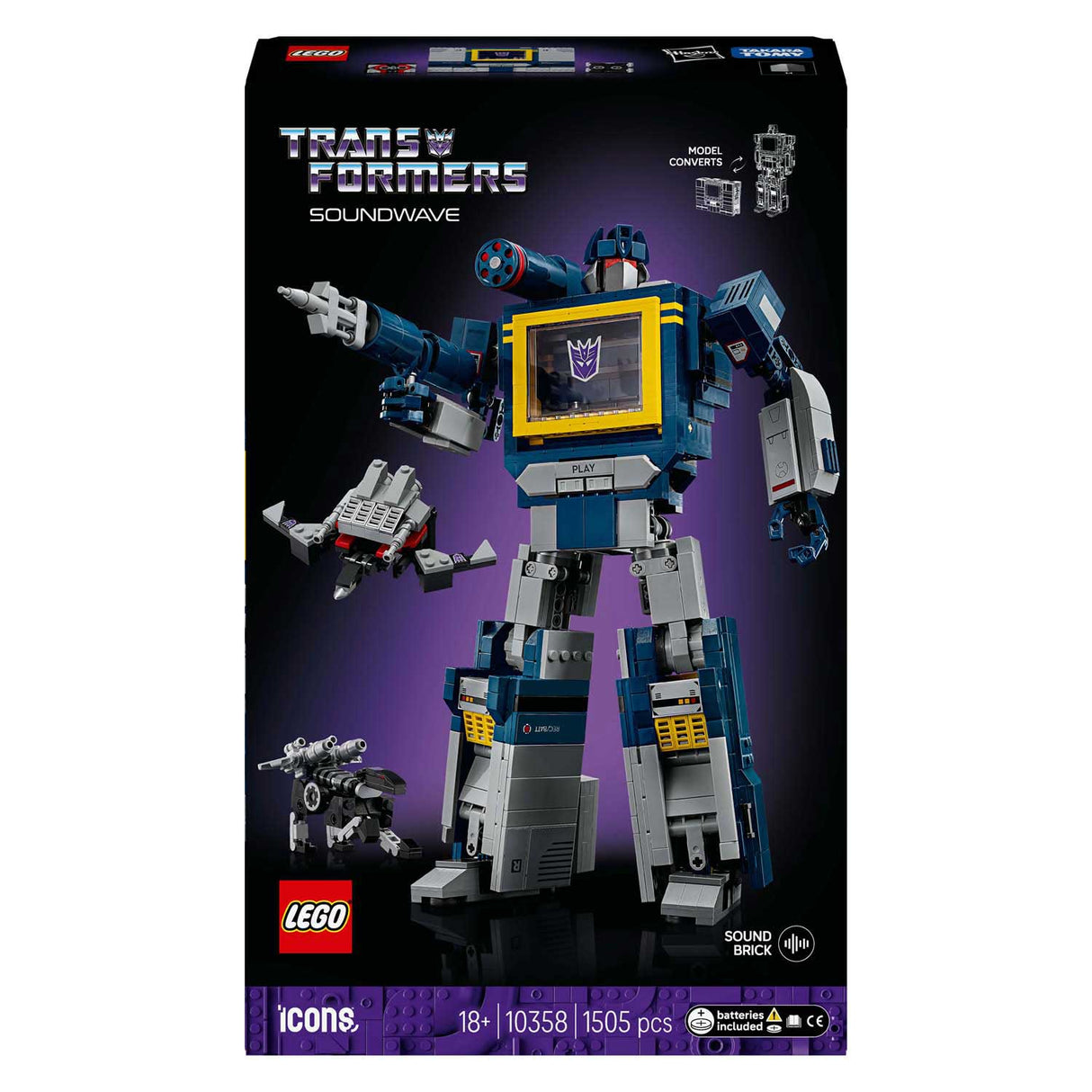 Lego ® ikoner transformere: soundwave - transformator samling - 10358
