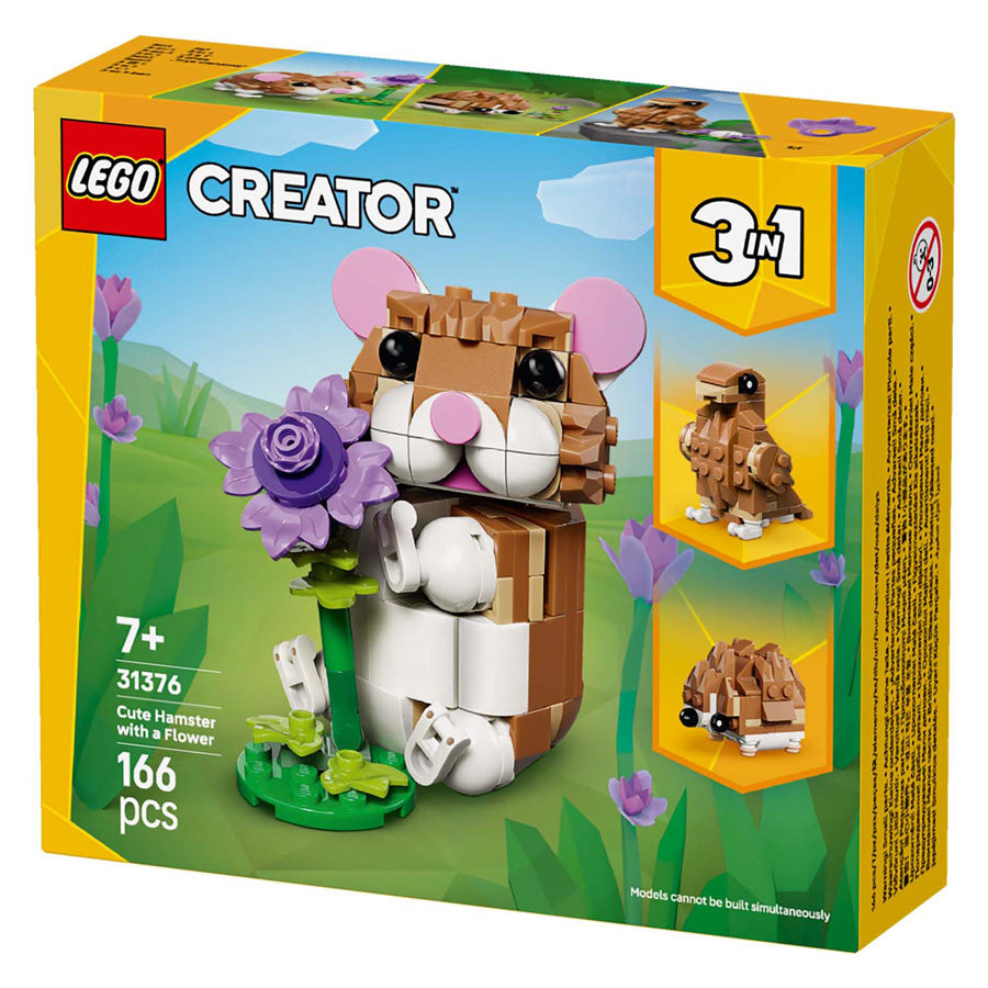 Lego ® creator 3i1 sød hamster med blomst - 31376