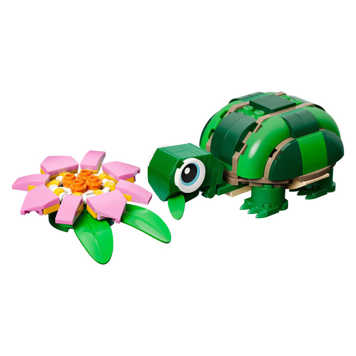 Lego ® creator 3-i-1 skildpadde med åkande - legetøjsmodel - omdannes til en kamæleon eller frø - 31377