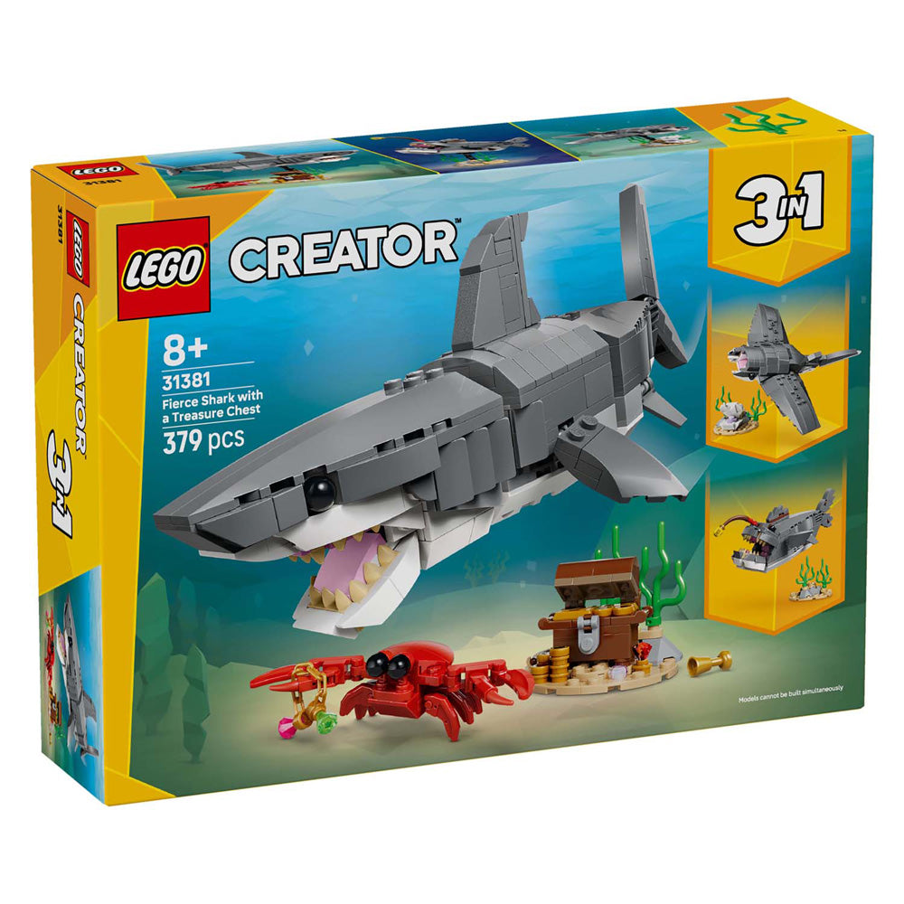 Lego glubsk haj med skattekiste byggelegetøj (31381)