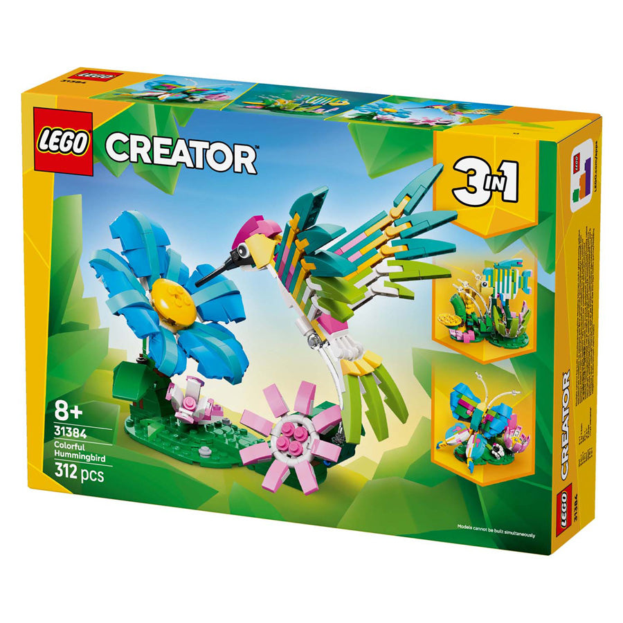 Lego ® creator 3i1 vilde dyr: farverig kolibri - 31384
