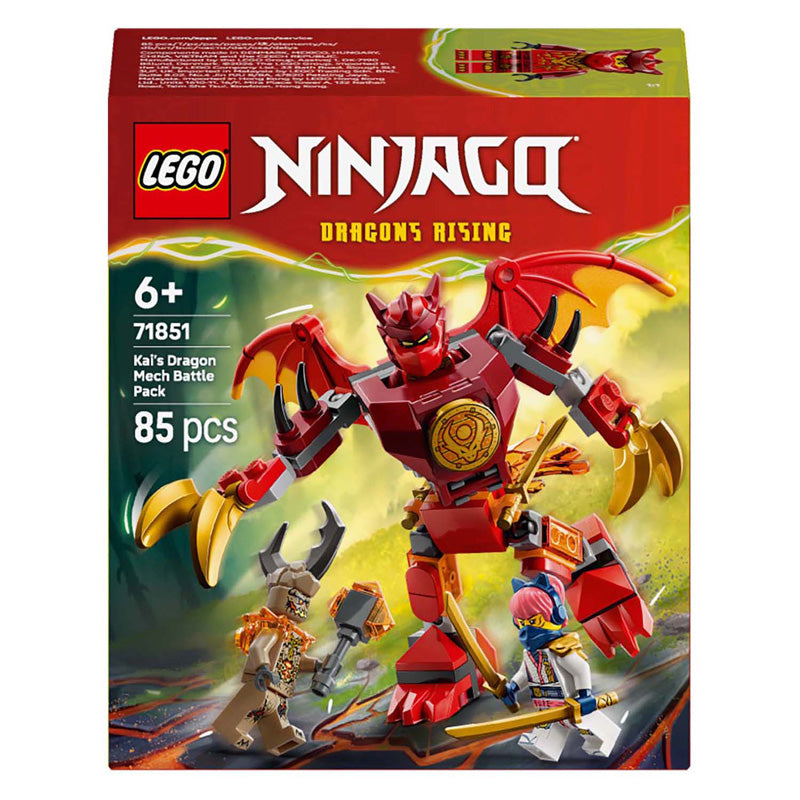 Lego ® Ninjago® Kai's Dragon Mech Battle Pack - Mech Legetøj - Legesæt med 3 minifigurer - 71851