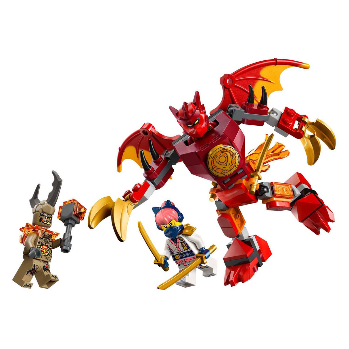 Lego ® Ninjago® Kai's Dragon Mech Battle Pack - Mech Legetøj - Legesæt med 3 minifigurer - 71851
