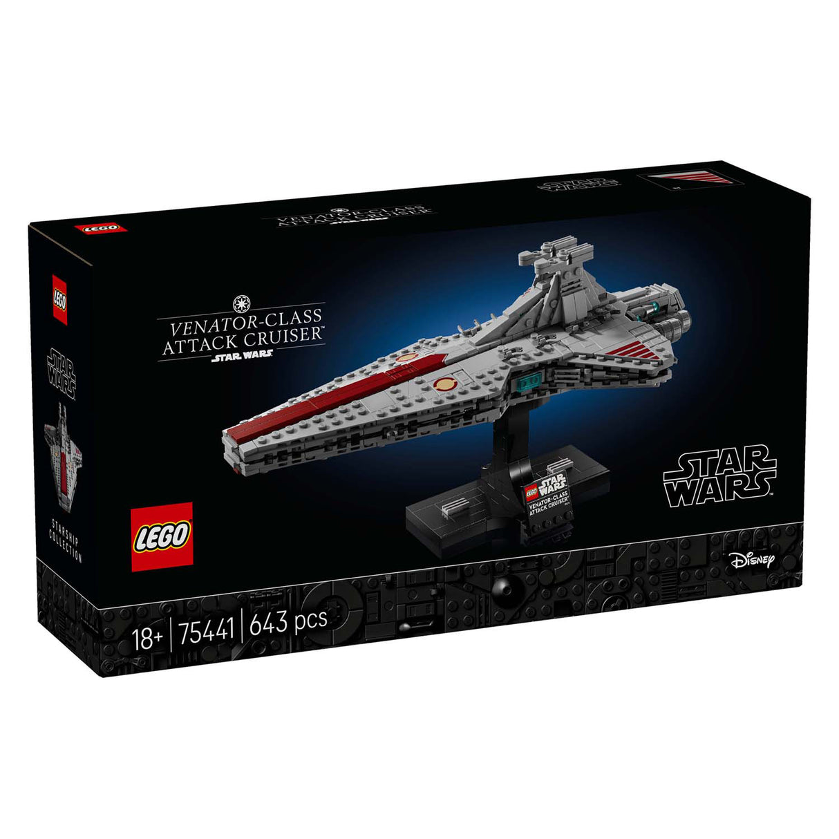 Lego star wars angrebscruiser i venator-klassen - byggesæt til voksne og dekoration - 75441