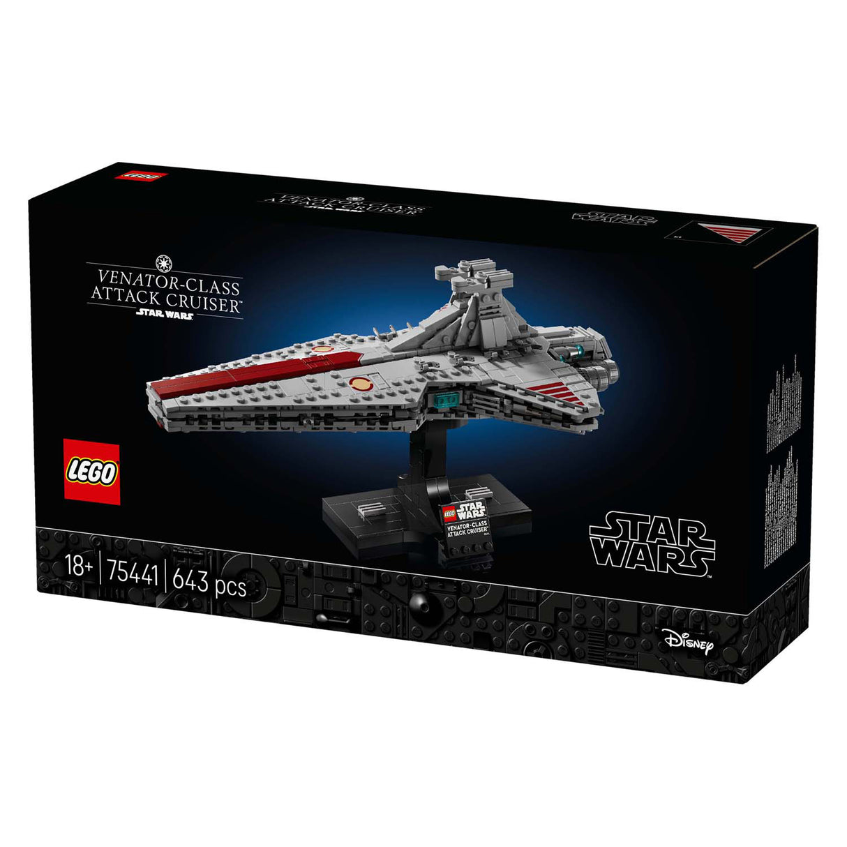 Lego star wars angrebscruiser i venator-klassen - byggesæt til voksne og dekoration - 75441