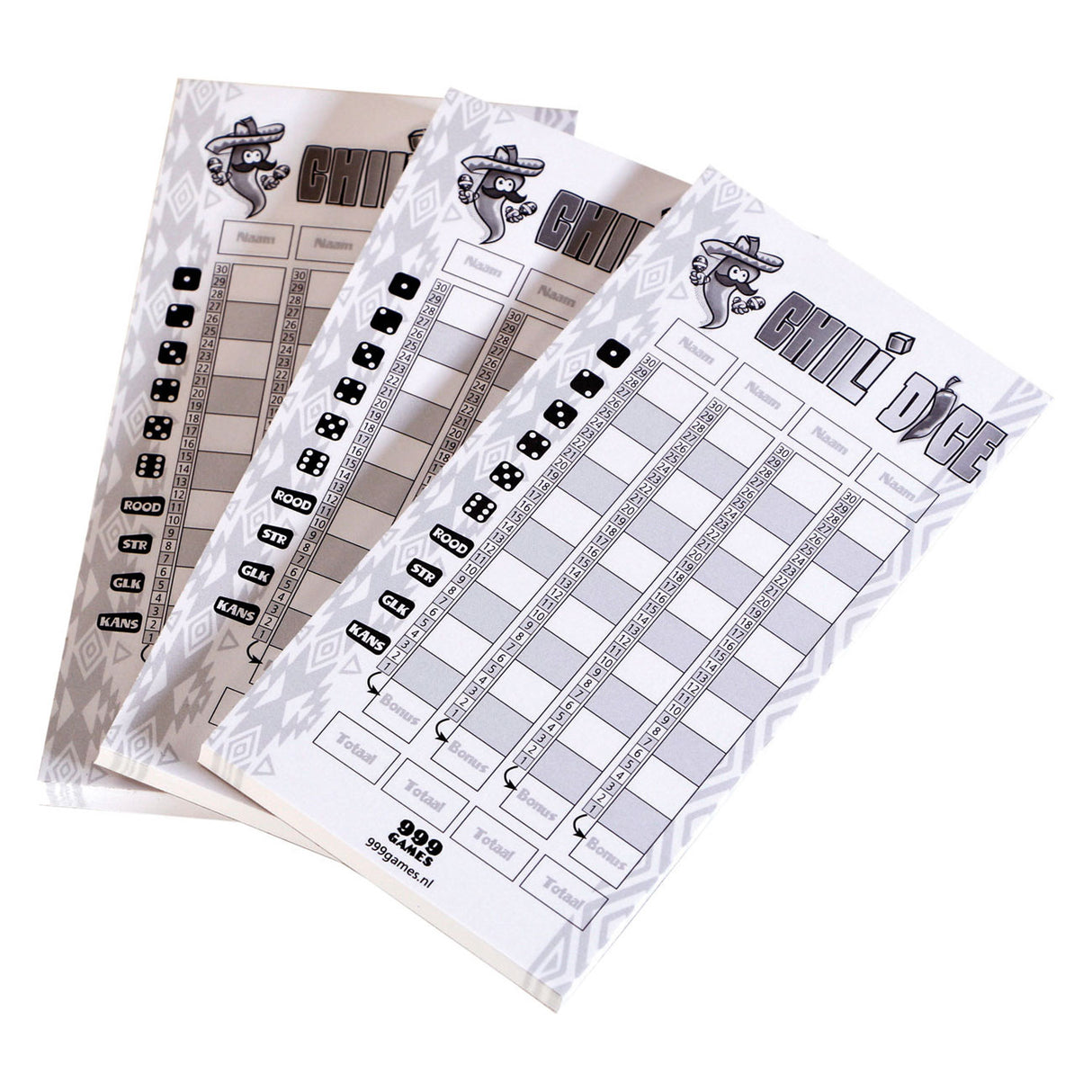 999 spil 999 spil scoreblokken chile terninger, 3 ..
