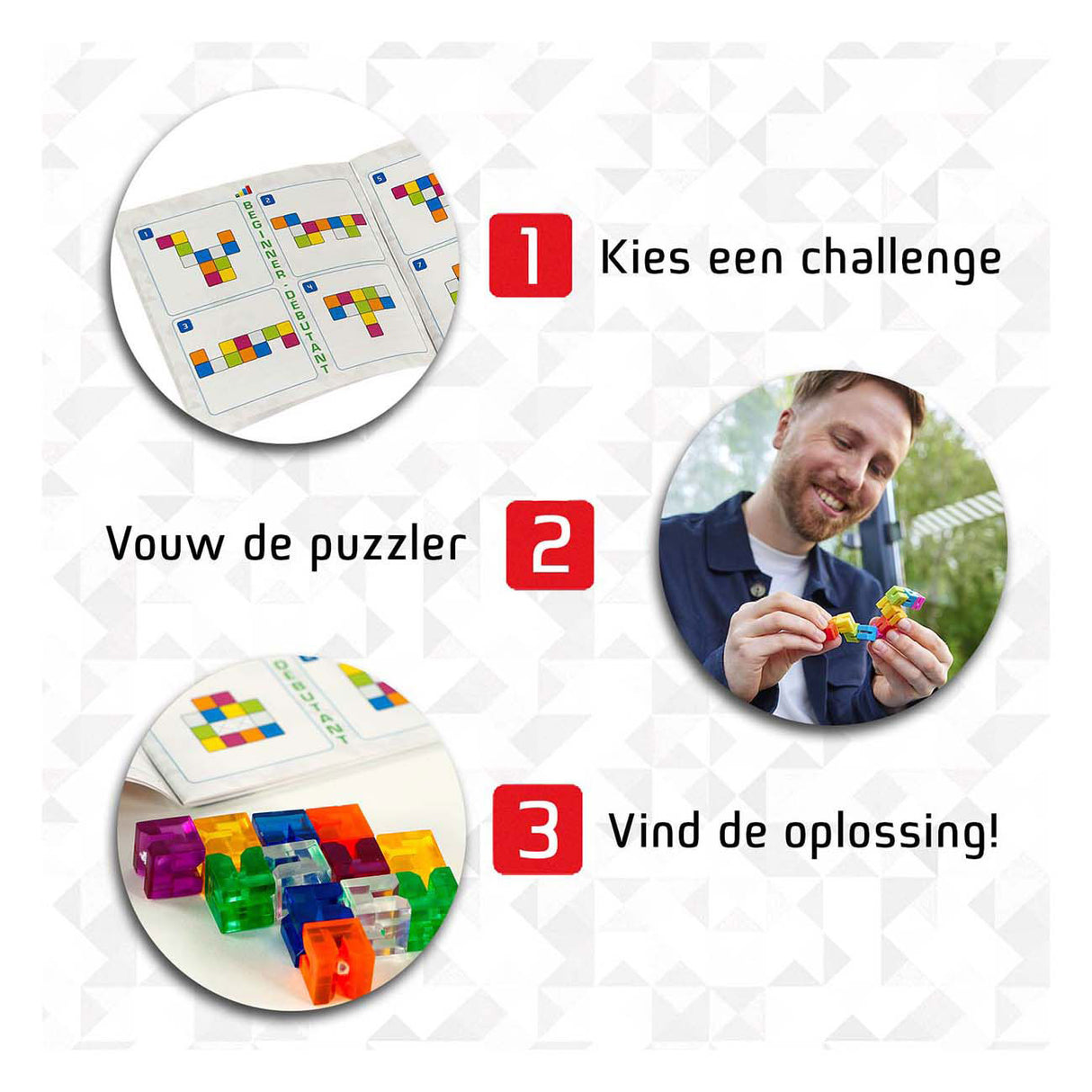 999spil 999 spil flex puslespil krystal tænkespil (hollandsk, 1 spiller, fra 7 år, 80 opgaver)