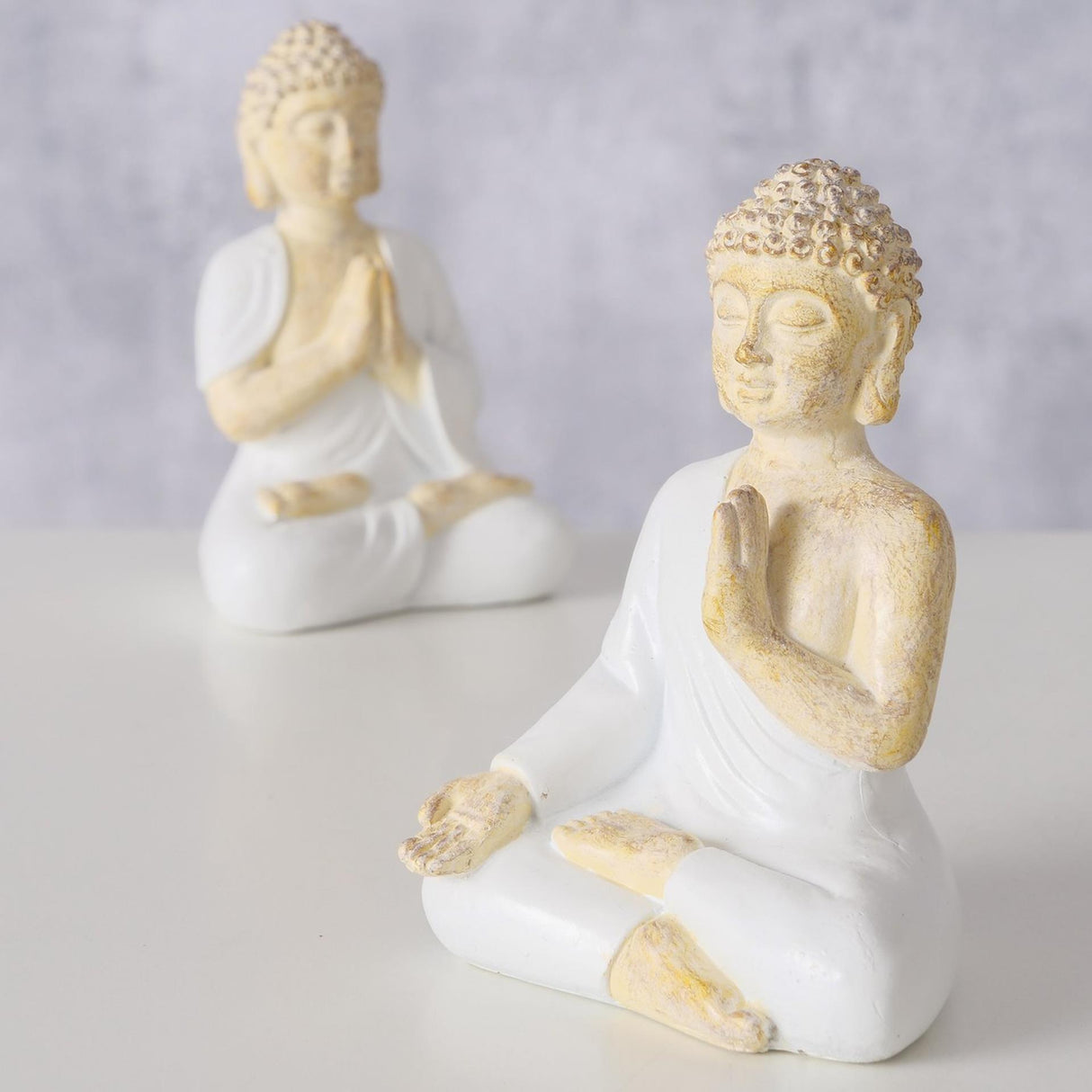 Boltze hjemmestatue buddha h8,5cm 2 assorteret