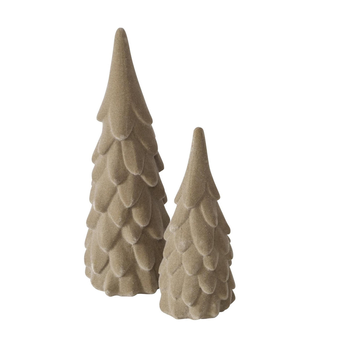 Boltze hjemme dekorativ juletræ 2-delt h22 cm polyresin beige