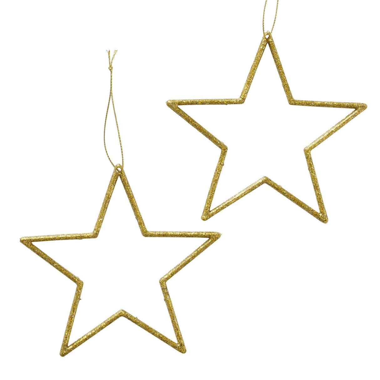 Boltze home julevedhæng star dara 2-delt 12x12cm plastglimmer