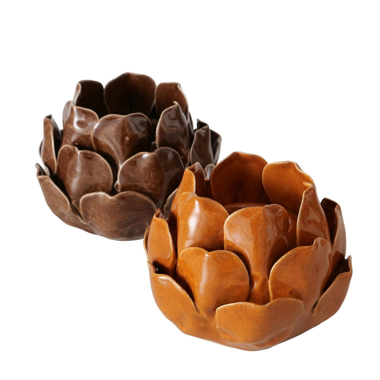 Boltze home fyrfadsstage blomst maleva h10cm