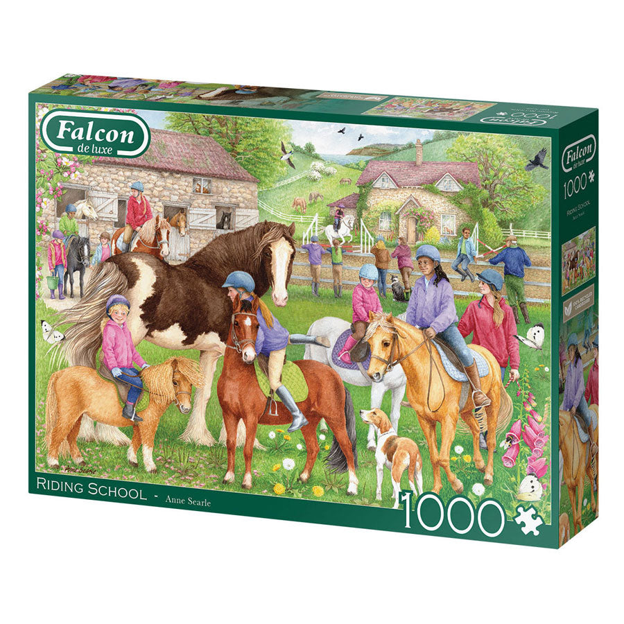 Jumbo falke puslespil - rideskole, 1000 stk.