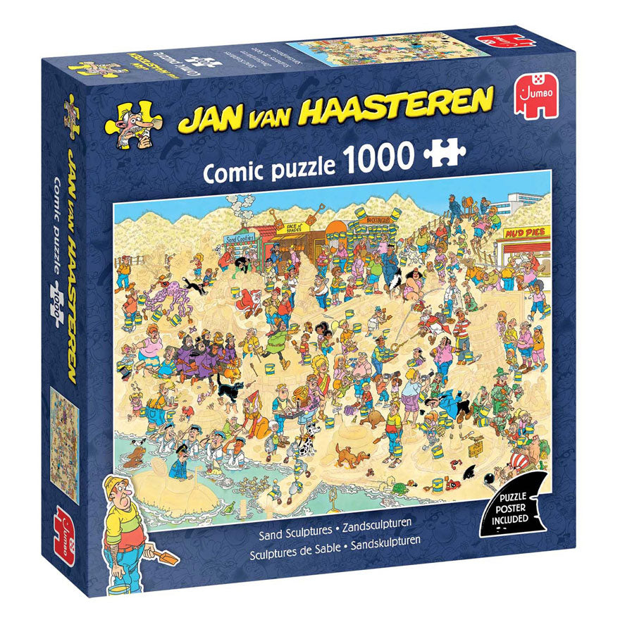 Jumbo Jan van Haasteren puslespil - sandskulpturer, 1000 stk.