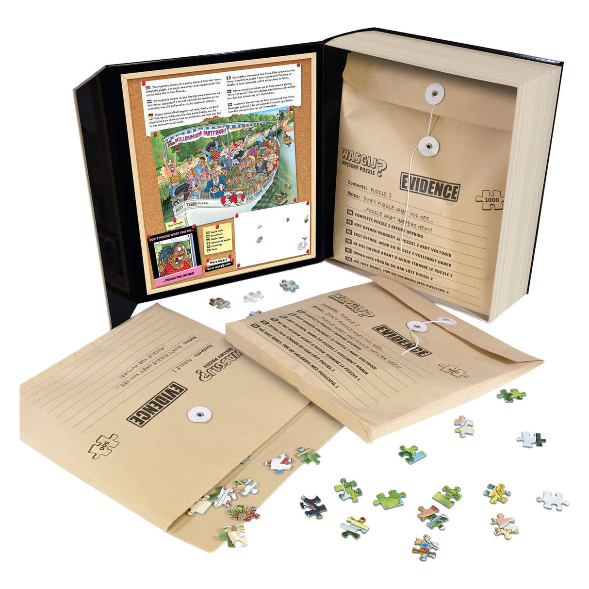 Wasgij pieces of evidence - the last voyage – unieke 3-in-1 puzzel met mysterie