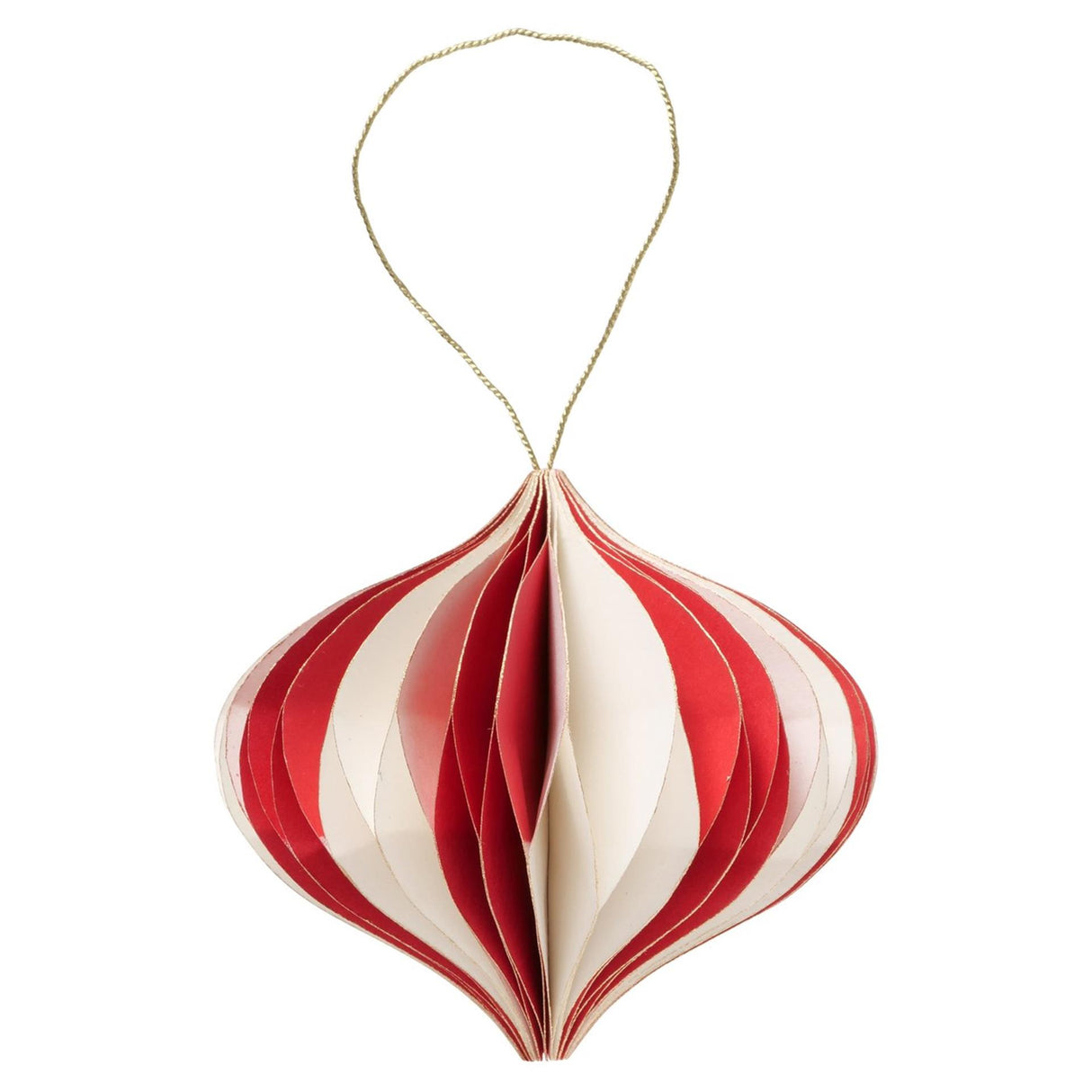 Boltze hjemme julekugle yorki papir oval h8,9xã˜10,2cm mat rød hvid