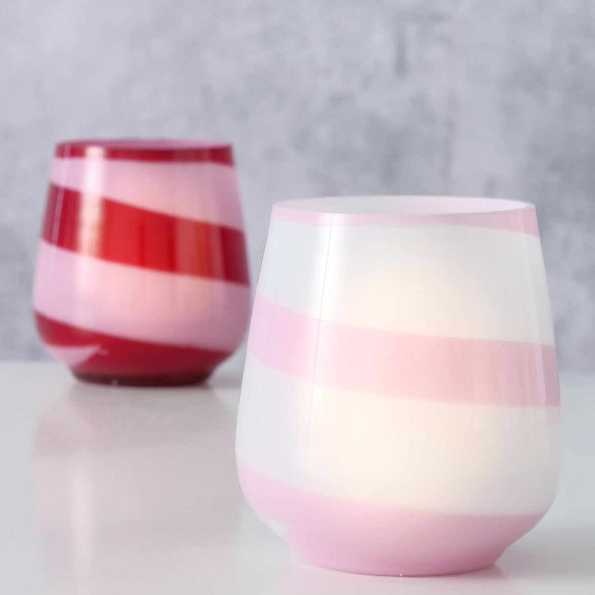 Boltze hjemmelanterne stribe pink 8,5cm