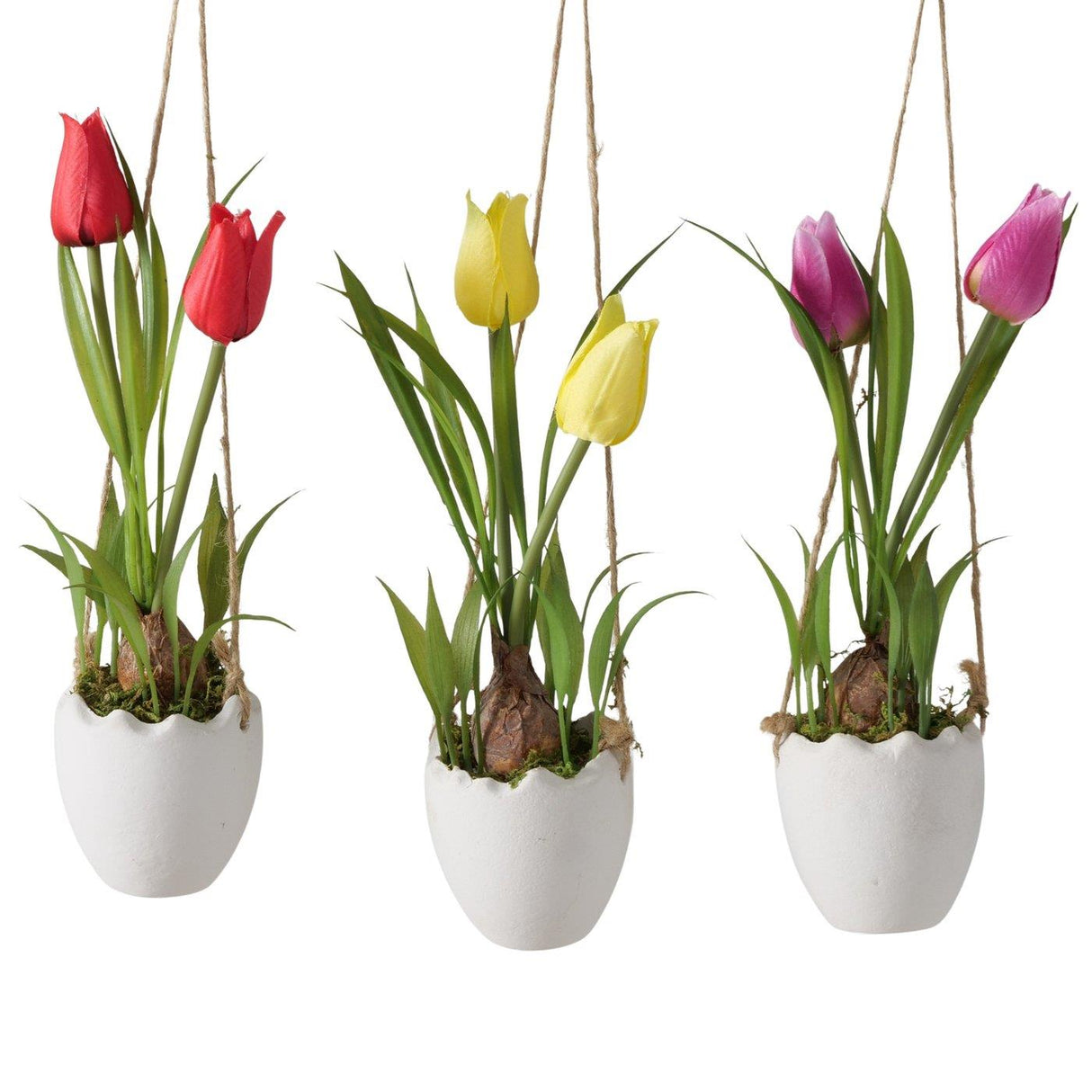 Boltze home boltze hængende potteplante tulipan h23cm