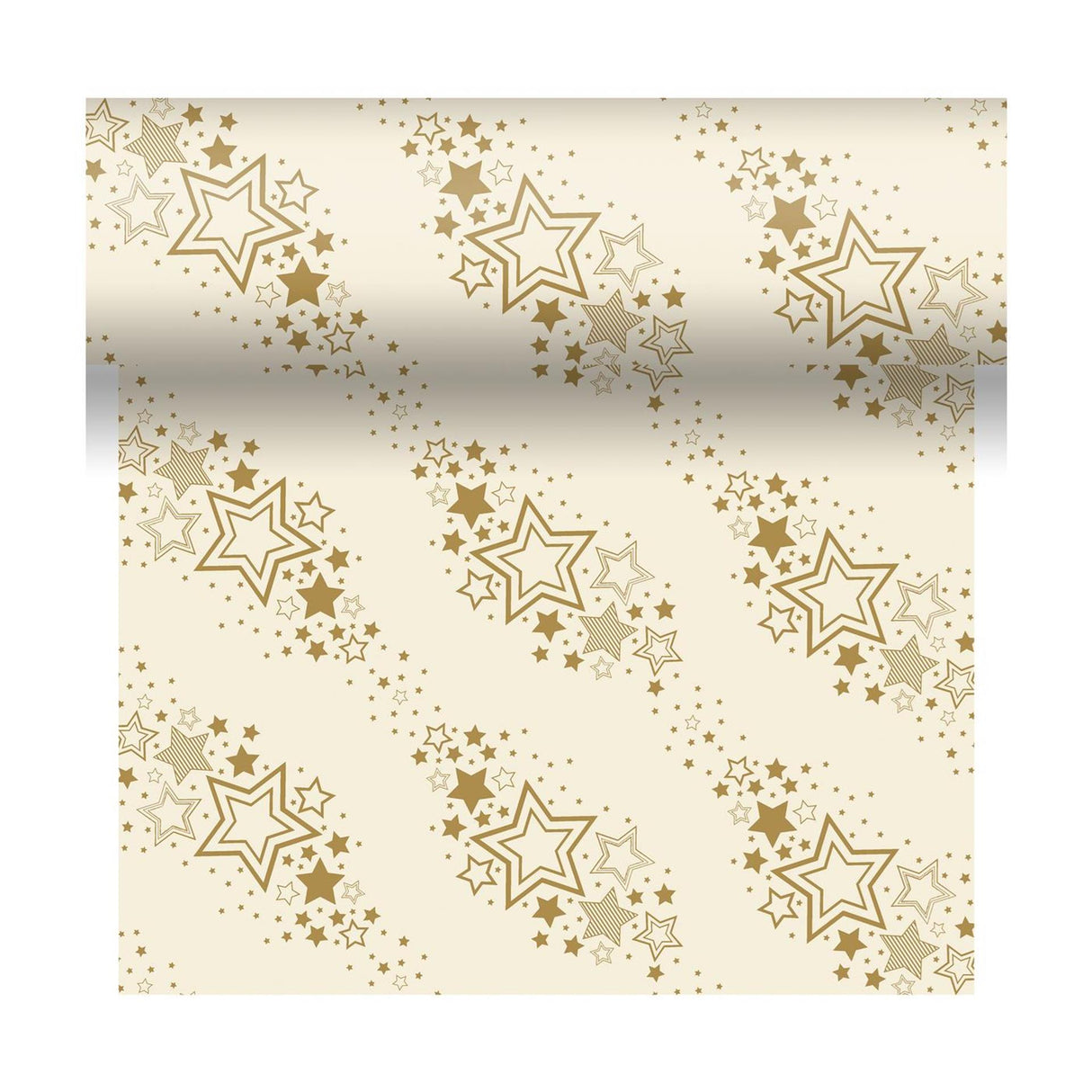 Duni 3-i-1 ferie stjerne creme 40x480cm