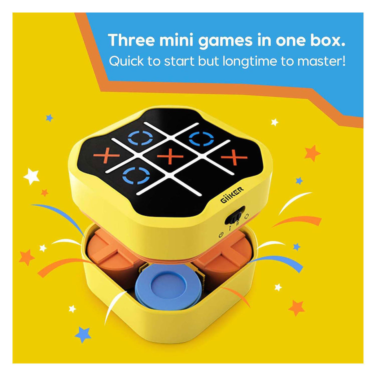 Giiker tic-tac-toe bolt spil - gul