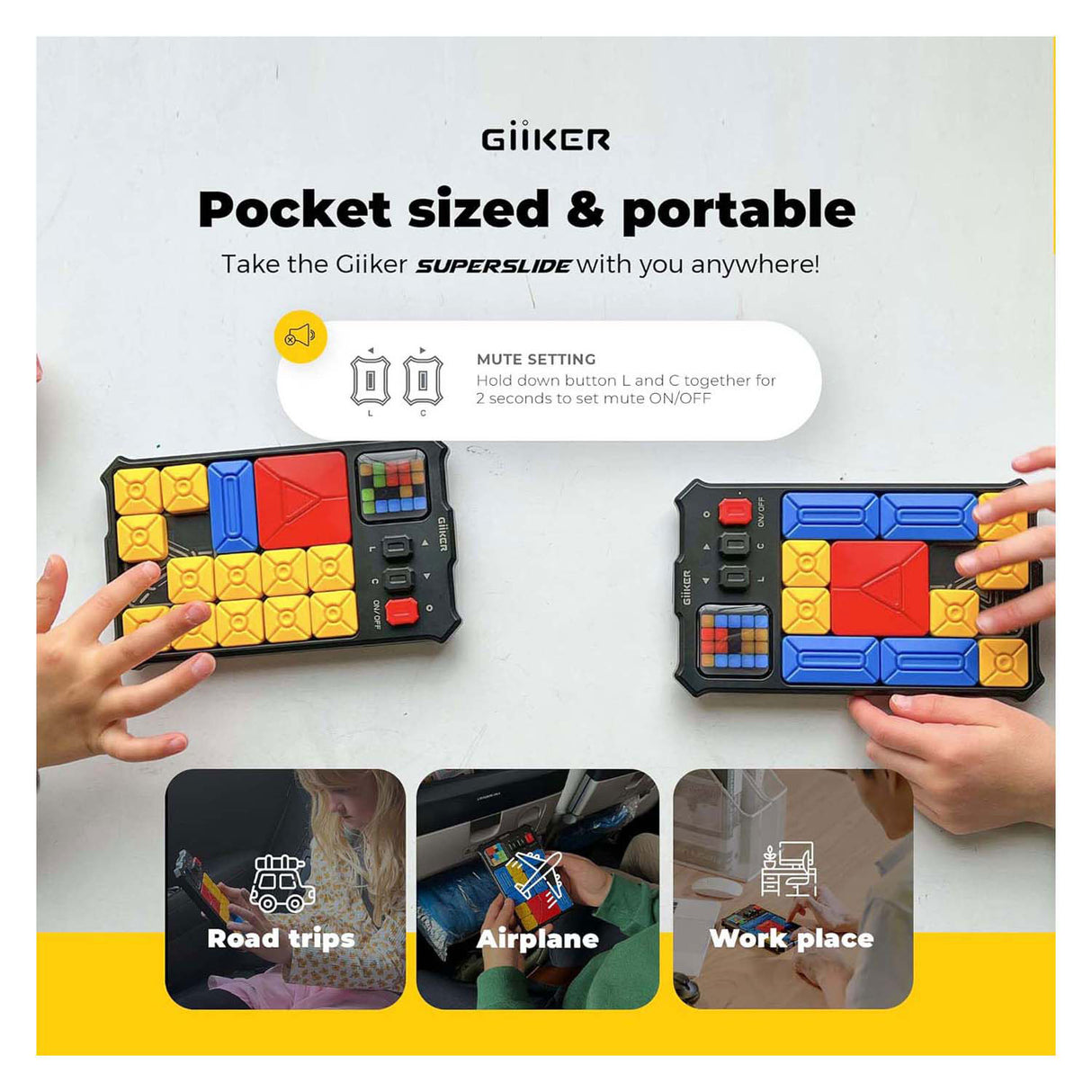 Giiker super slide puslespil - sort