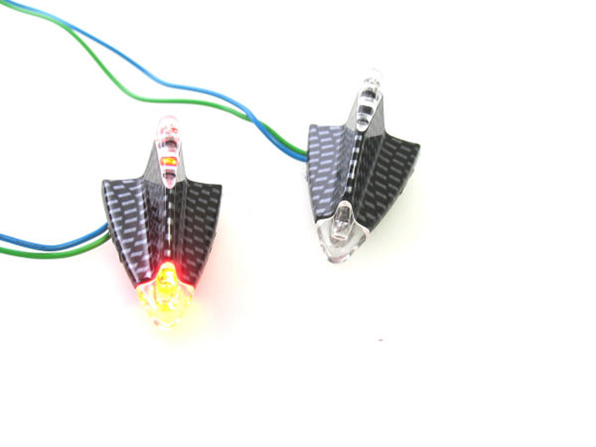 Kant lampe LED sæt plak lampe rødt hus kulstof