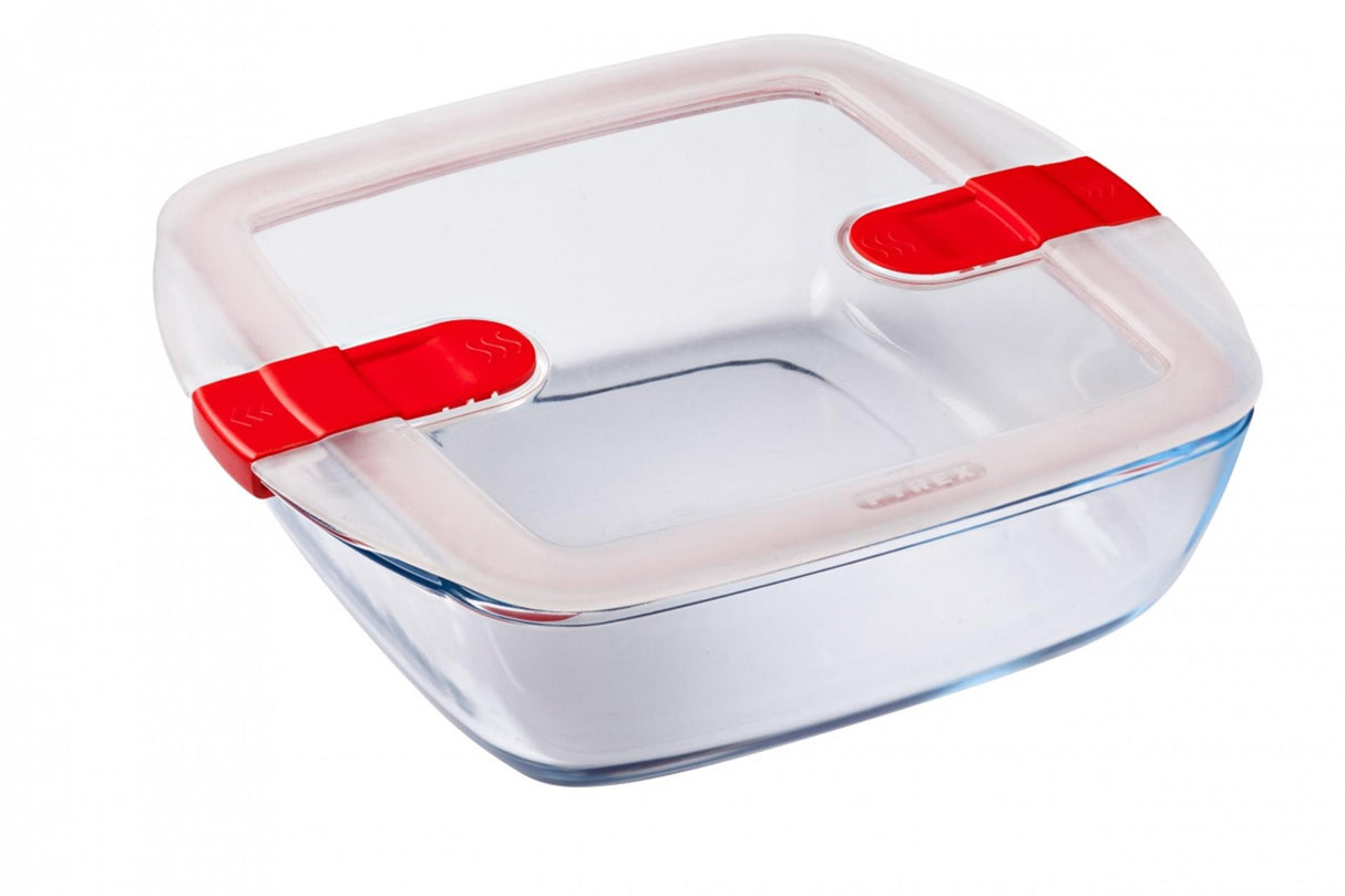 Pyrex skål med låg 2,2l 25x22x7cm