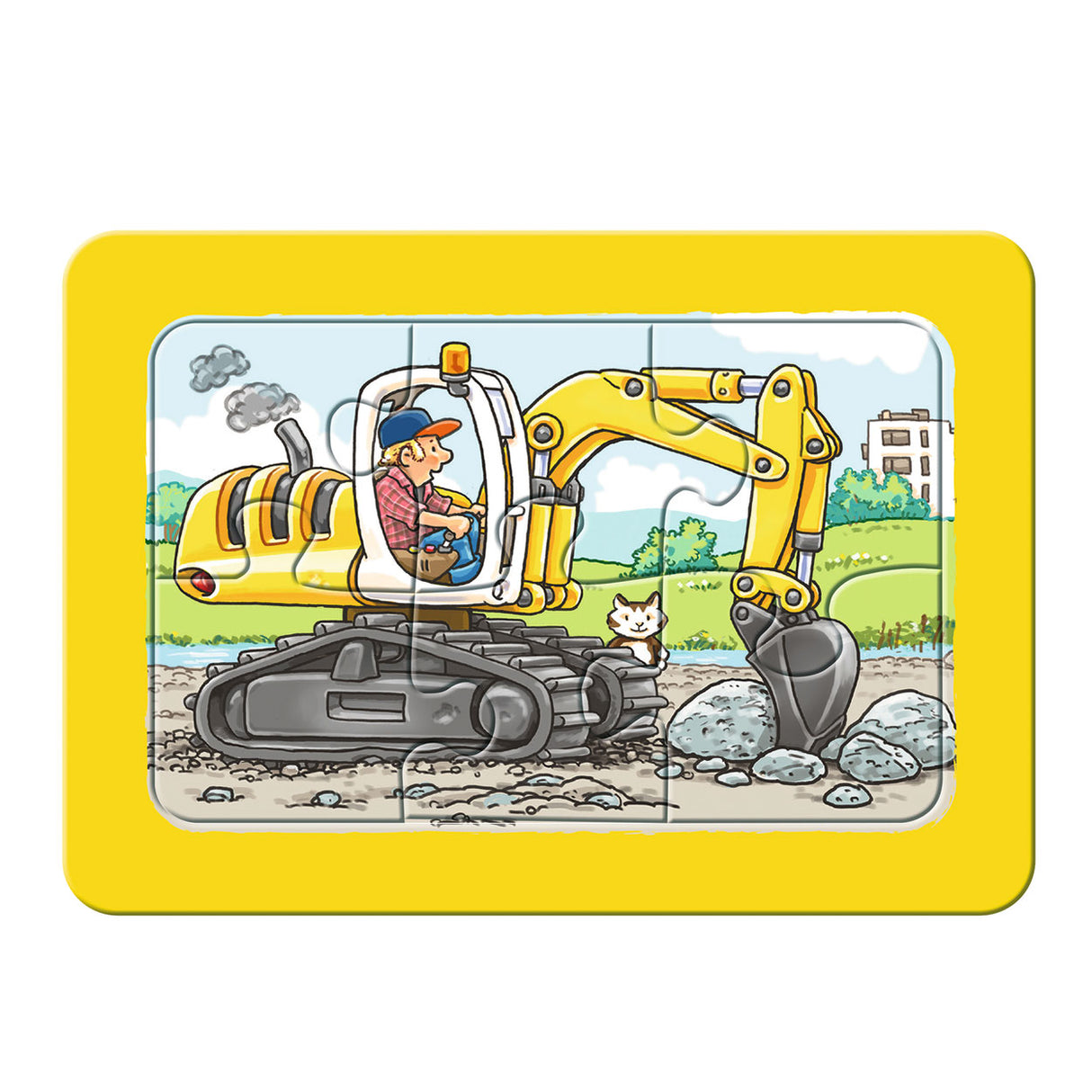 Ravensburger gravemaskine, traktor og dumper - mine første puslespil - 3x6 brikker - børnepuslespil