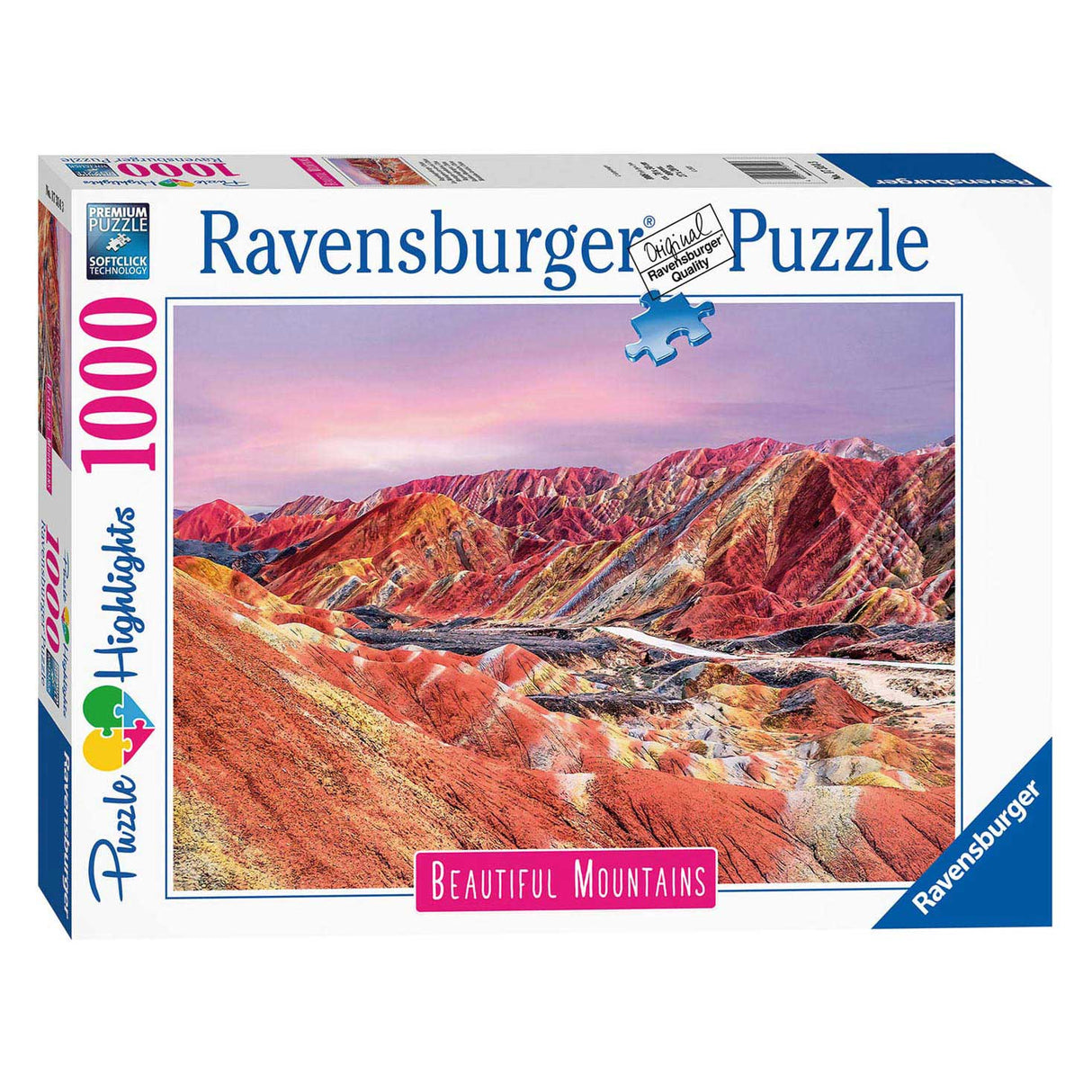 Ravensburger puslespil regnbuebjerge, Kina, 1000 stk.