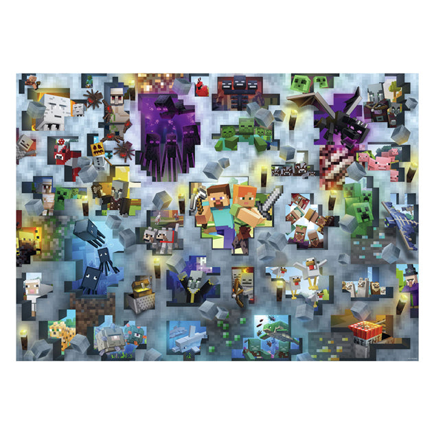 Ravensburger puslespil minecraft - 1000 brikker puslespil.