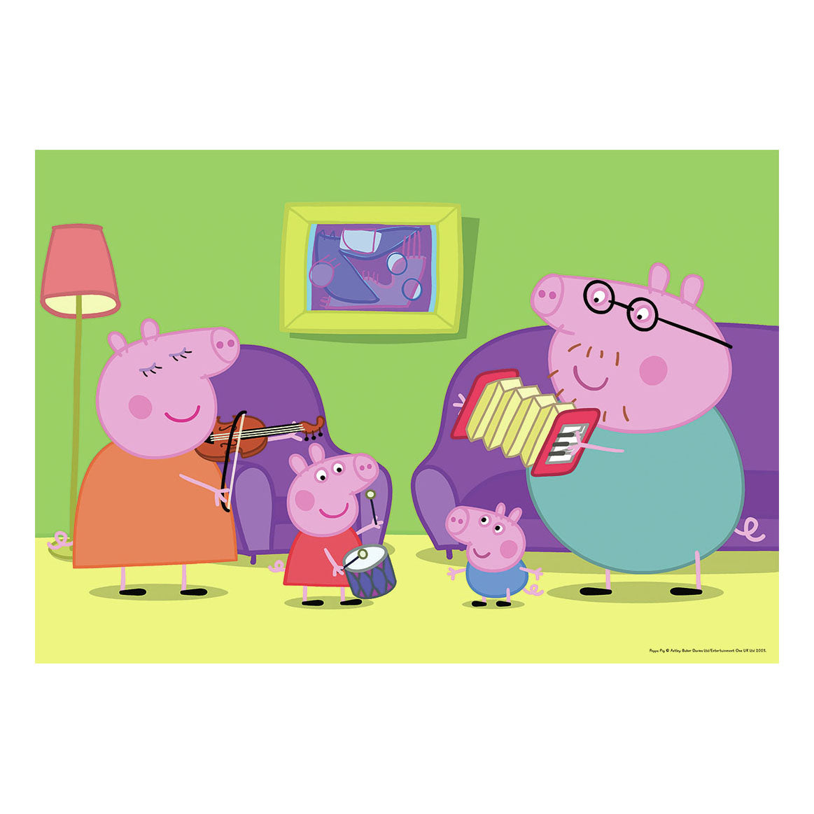 Ravensburger puslespil derhjemme med Peppa Pig - to puslespil - 12 brikker - børnepuslespil