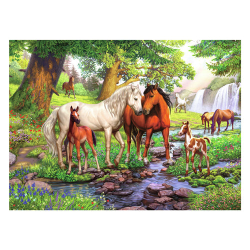 Ravensburger puslespil vilde heste ved floden 300 brikker