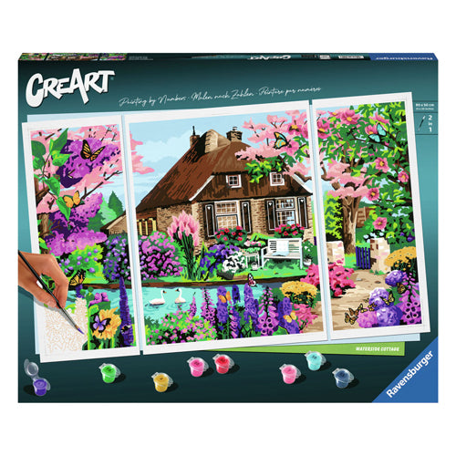 Ravensburger Creart Maleri på nummer Waterside Cottage