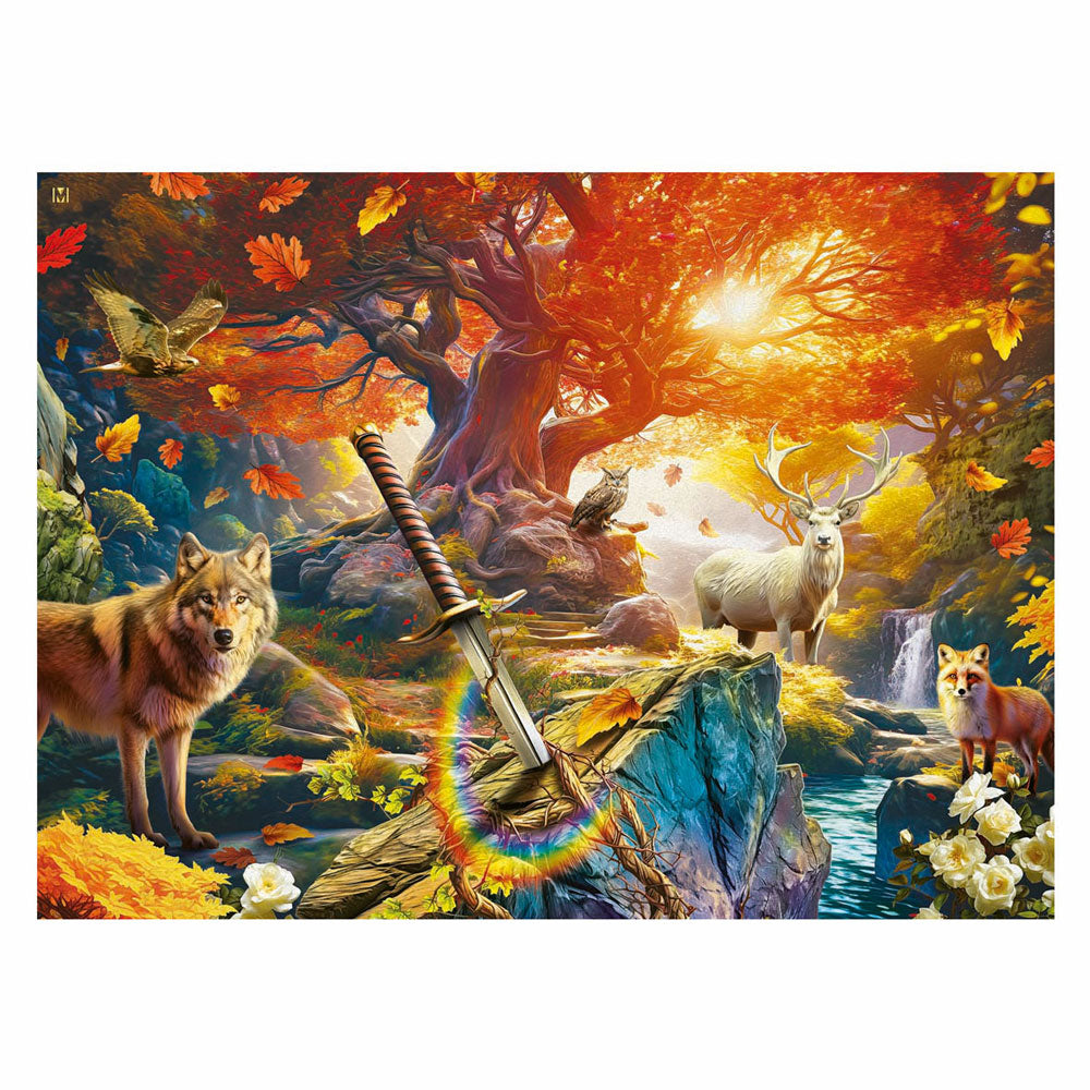 Ravensburger puslespil skoven af excalibur, 500 stk.