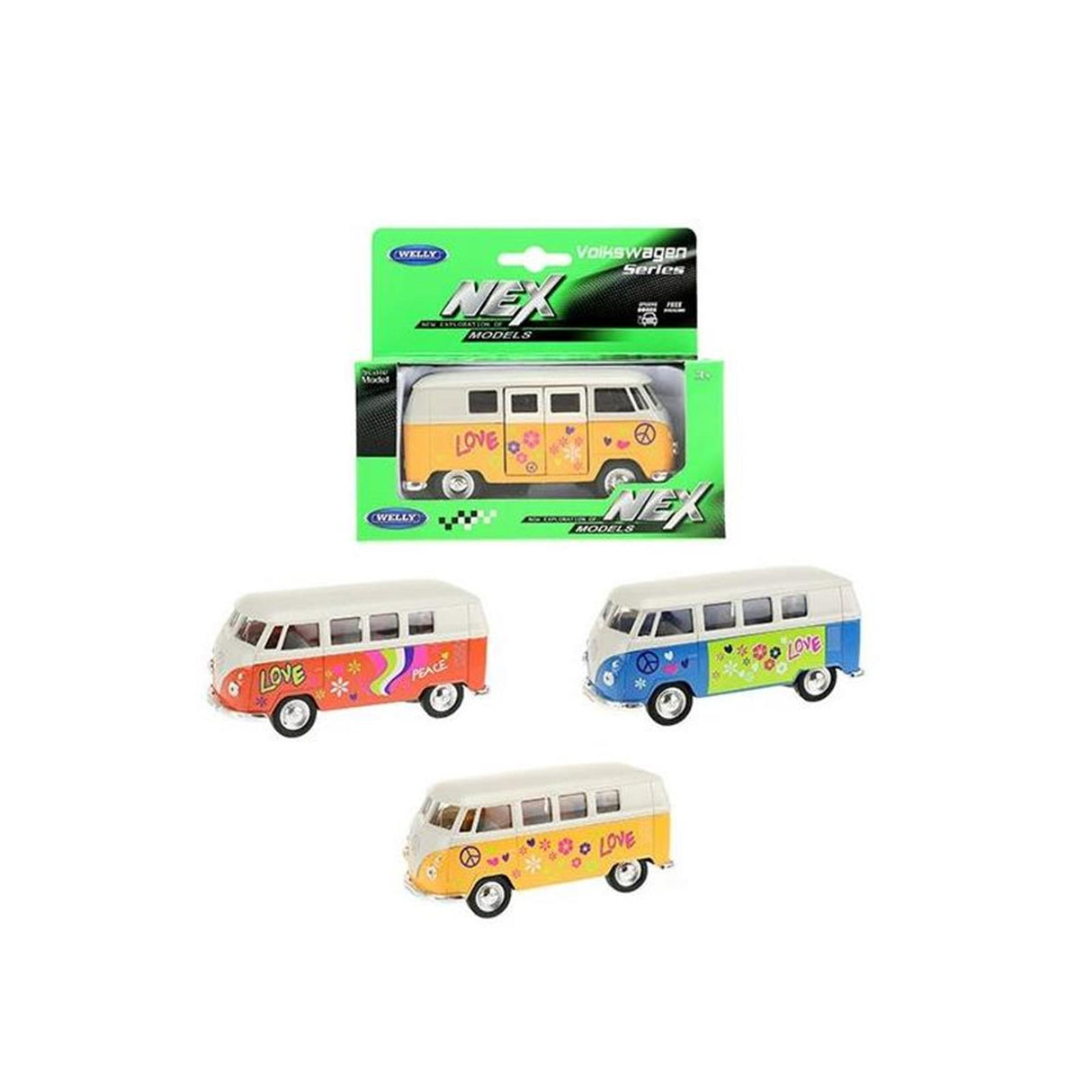 Toi-toys welly volkswagen 1963 bus med print