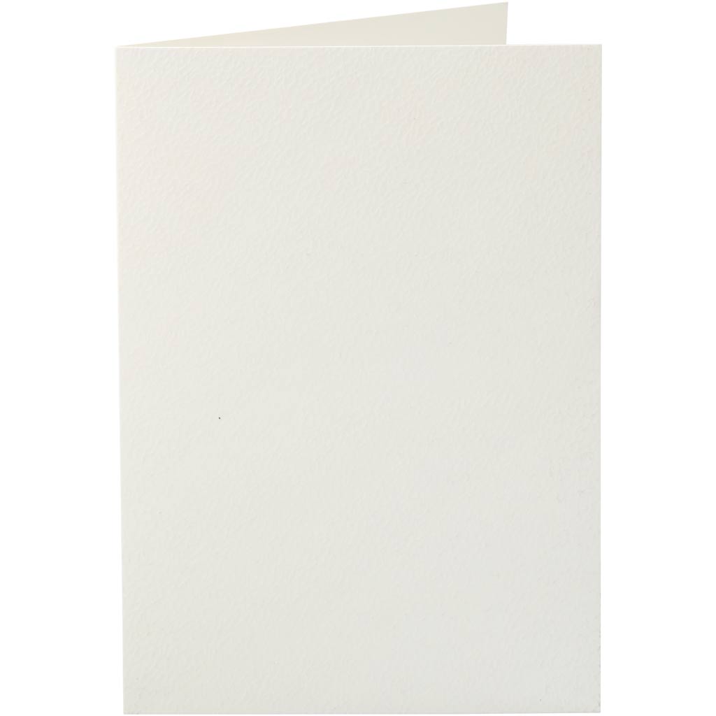 Kort, kortstørrelse 10,5x15 cm, 220 gr, råhvid, 10 stk., 1 æske