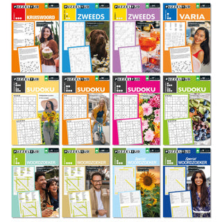 Puslespil bøger 12 assorterede | 72 stk