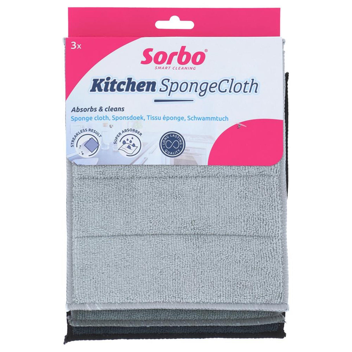 Sorbo mikrofiber svampeklud - boligindretning - 2 stk - absorberende renseklud - køkken og badeværelse