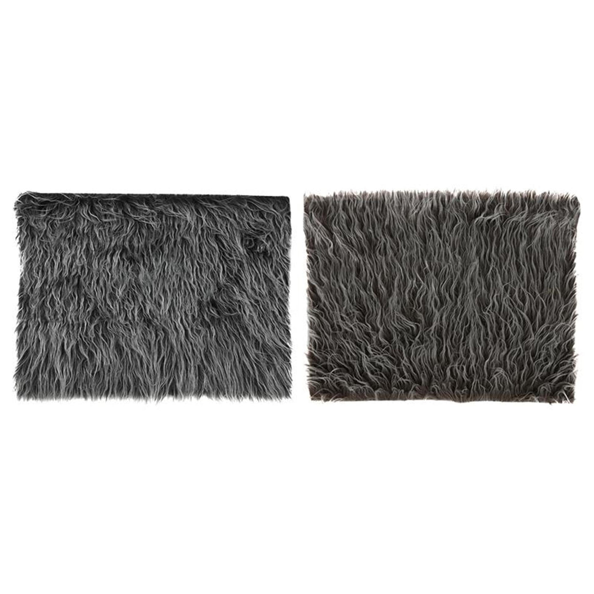 Svenska living dækkeserviet langt hår 40x30cm brungrå 2-tonet
