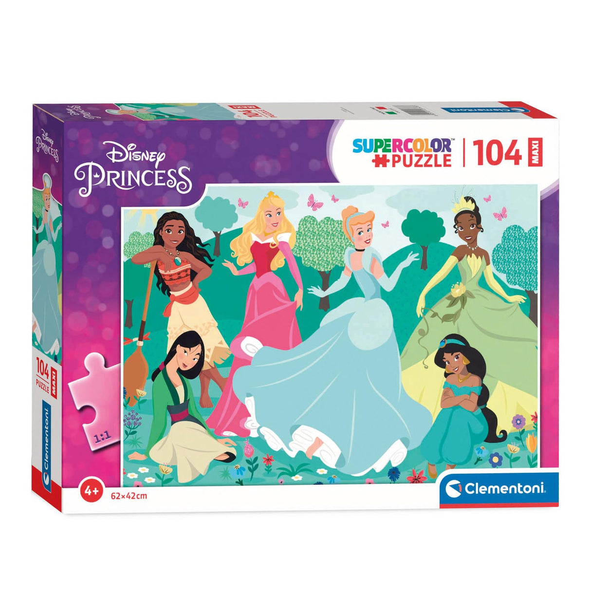 Clementoni maxi puslespil disney prinsesse, 104 stk.