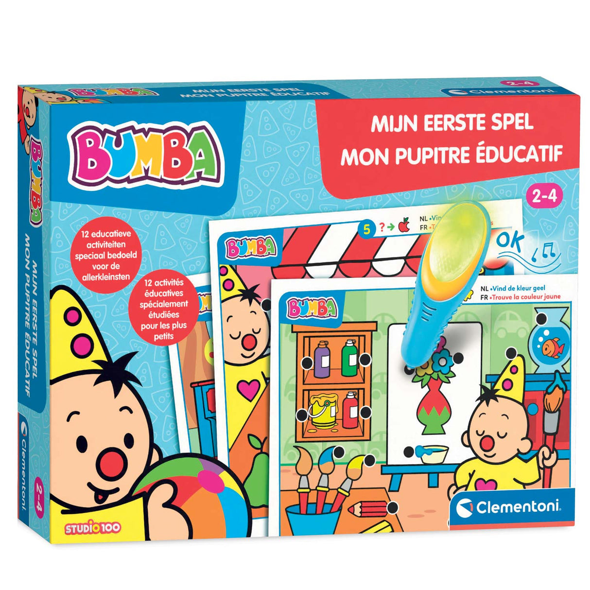 Clementoni uddannelse - bumba min første quiz - pædagogisk legetøj 2-4 år - interaktiv pen