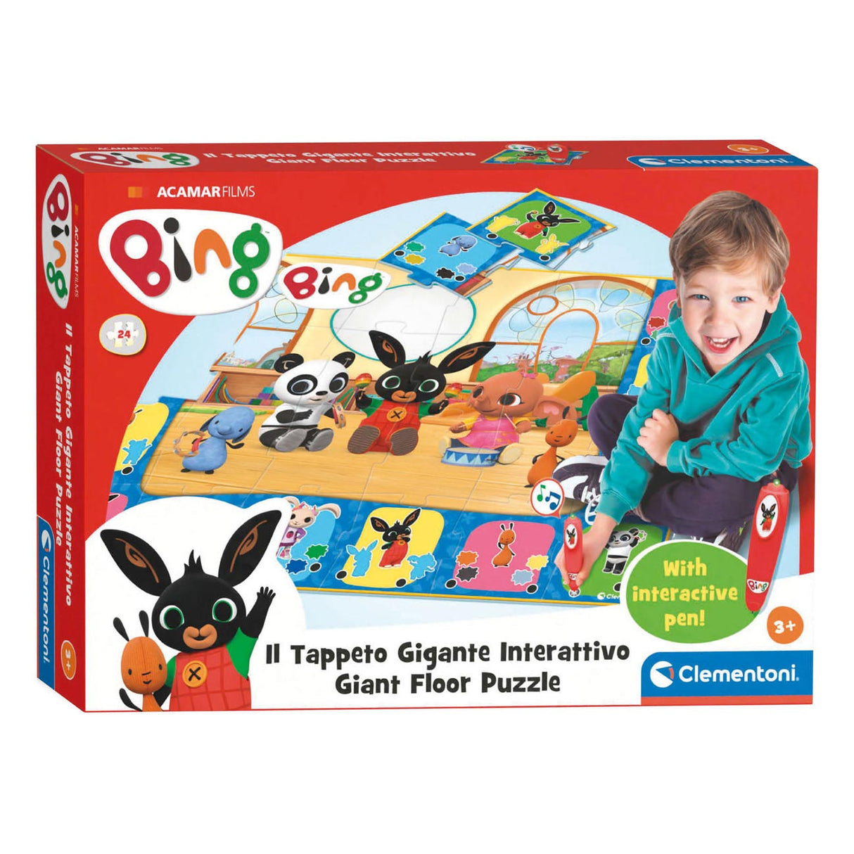 Clementoni gulvpuslespil stort interaktivt bing