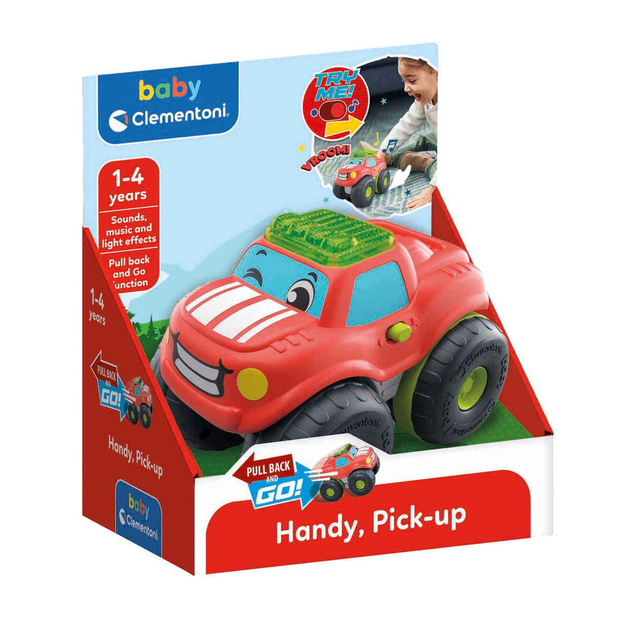 Clementoni baby pull back pick-up bil med lyd