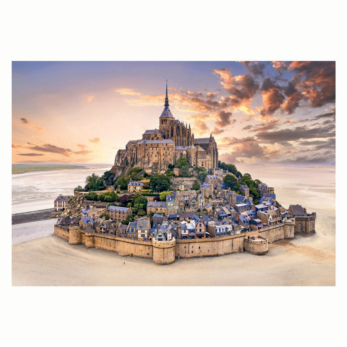 Clementoni - puslespil - 1500 brikker - mont saint-michel rising - puslespil for voksne - samling af høj kvalitet