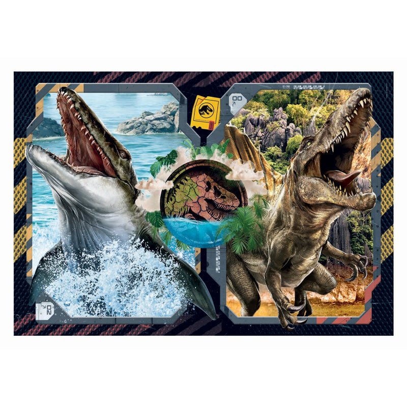 Clementoni puslespil jurassic world, 2x60 stk.