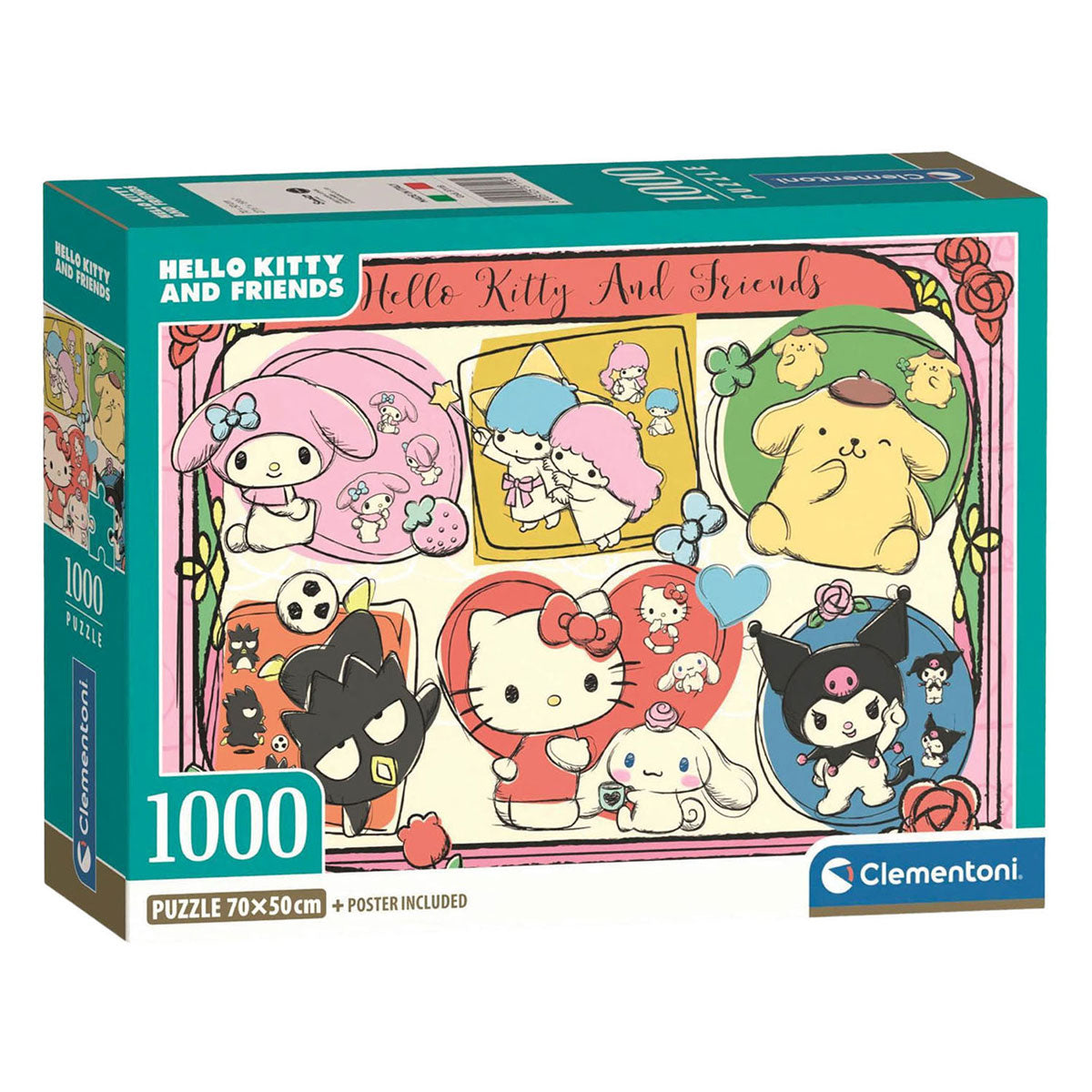 Clementoni puslespil hello kitty og venner - 1000 stk.