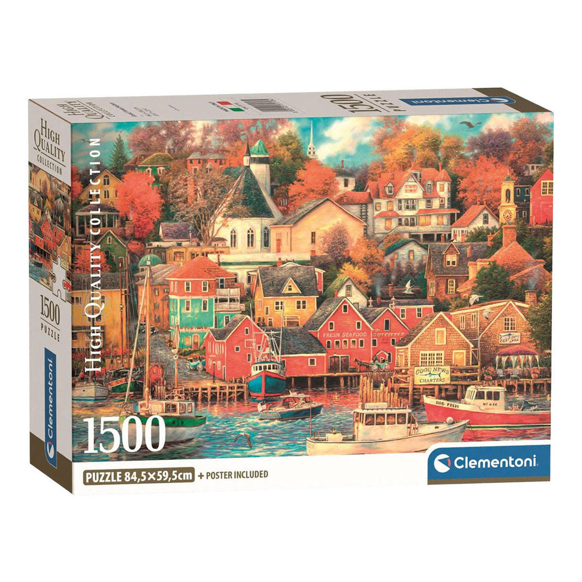 Clementoni puslespil gode tider havn - 1500 stk.