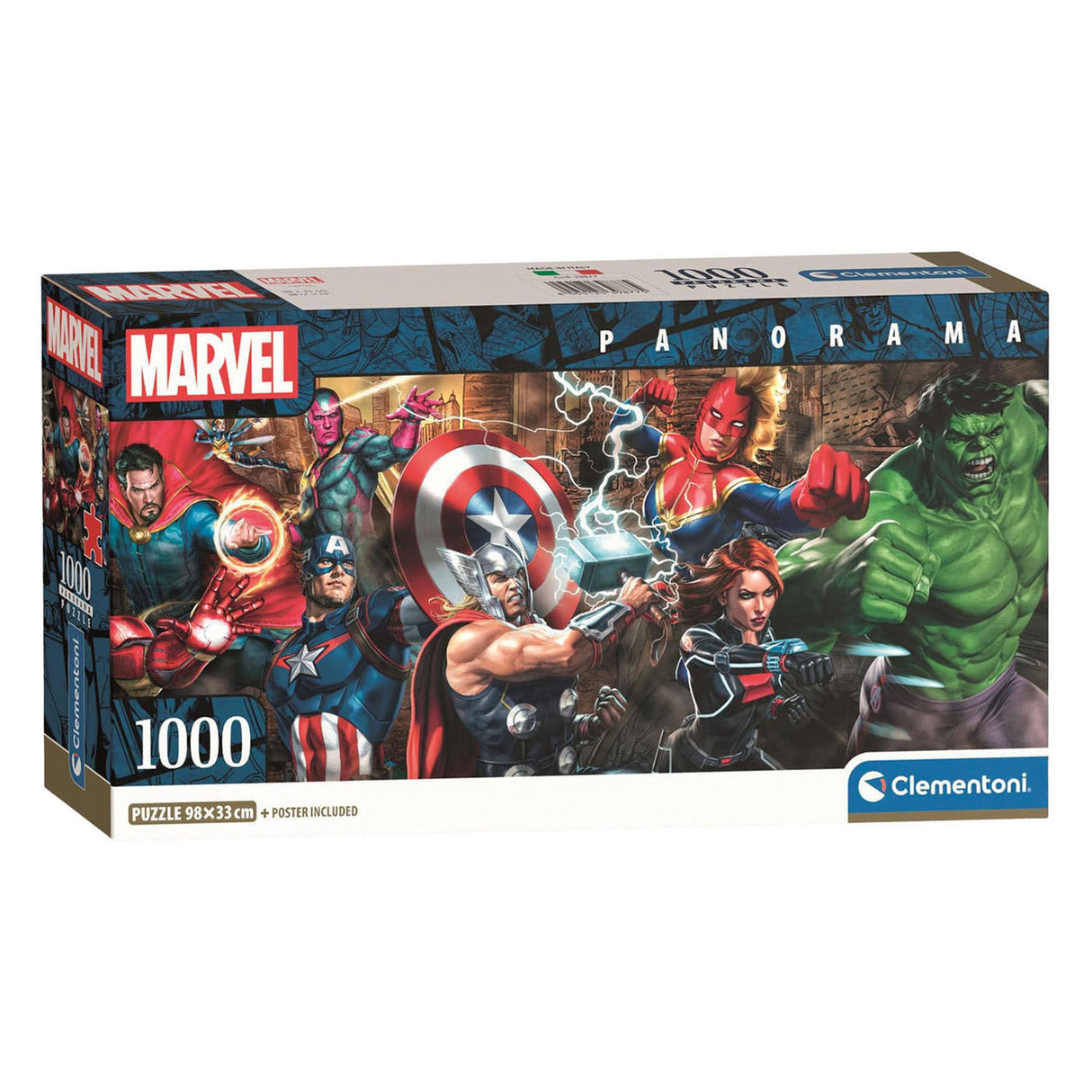 Clementoni puslespil marvel panorama - 1000 stk.