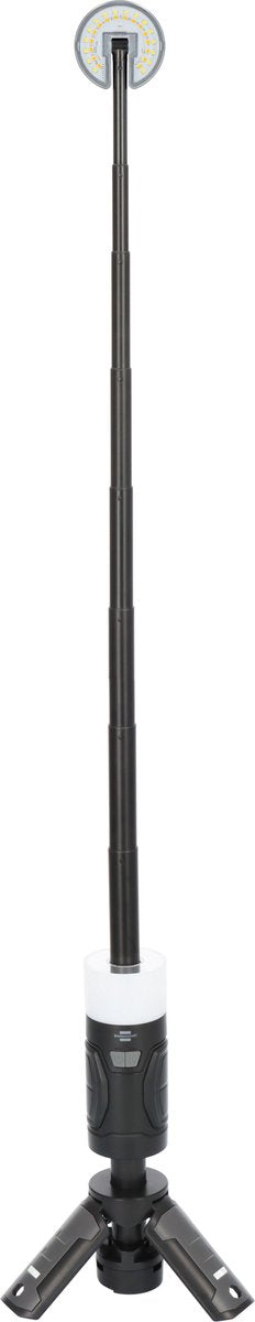 Brennerstuhl genopladelig LED udendørslampe UL 400 at (campinglampe med 400lm, IP44, op til 24 timers lys, dæmpbar, justerbar farvetemperatur, kan forlænges til 1,03m, 20m lysrækkevidde, powerbank, inkl. USB-C ladekabel)